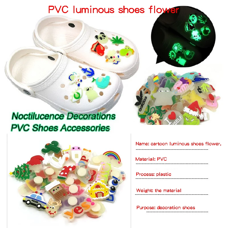 wholesale custom luxury PVC bulk kids keychain light up crocs charms christmas croc charms
