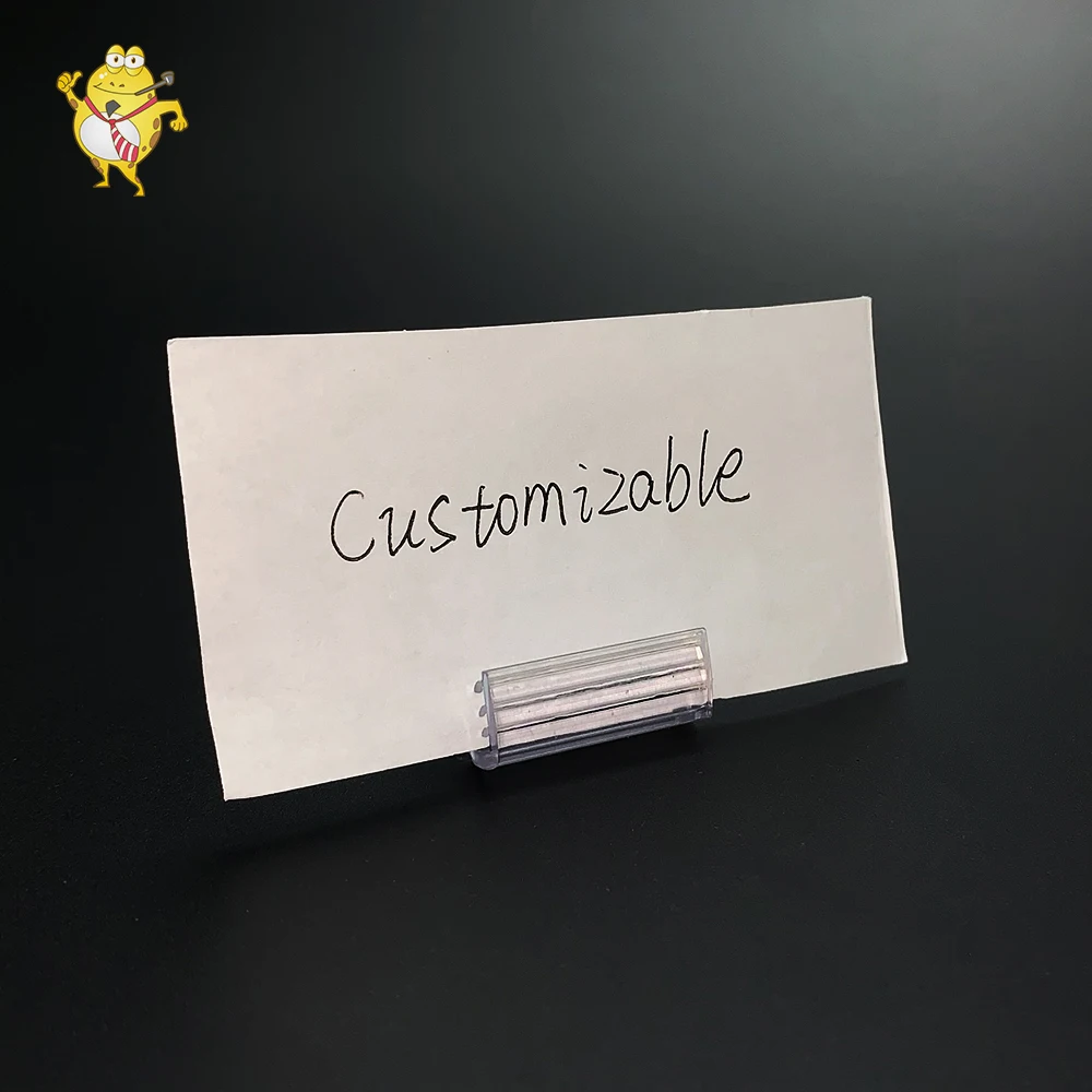 Clear PVC Hook Label Holder Clip Sign Holder Price Tag Display for Supermarket