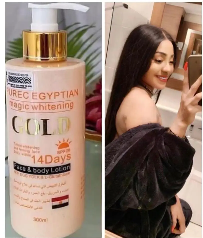 Tinted Whitening And Firming Face Body Within 14 Days  Whitening Gold Body Lotion Cream OEM Private Label