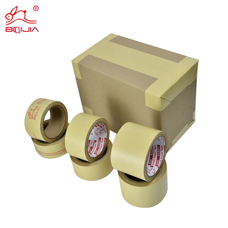 Free sample Custom Logo Strong Adhesive Paper Packing Seal writable craft Paper Tape that can be labeled
