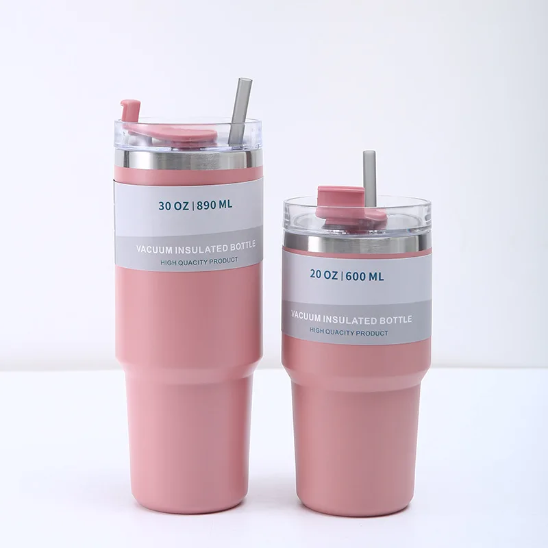 Custom Logo stainless steel 30oz 20oz insulated rainbow plated car tumbler bling rhinestone tumbler cups