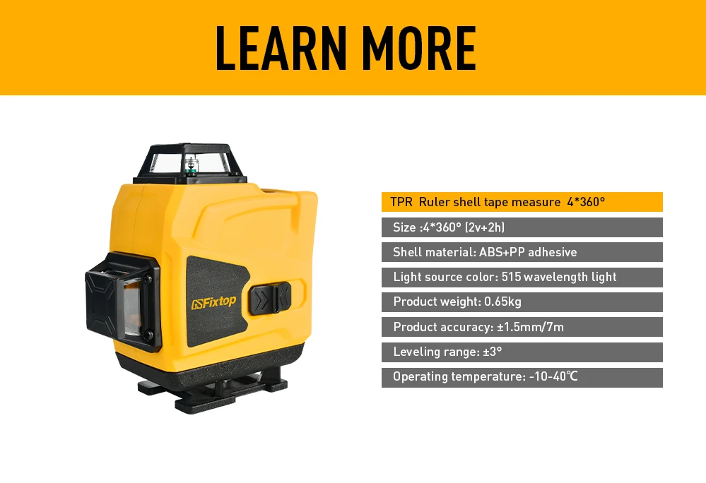 GSFIXTOP new arrival wholesale automatic self leveling 4d 12 lines professional wall mount 360 laser level outdoor