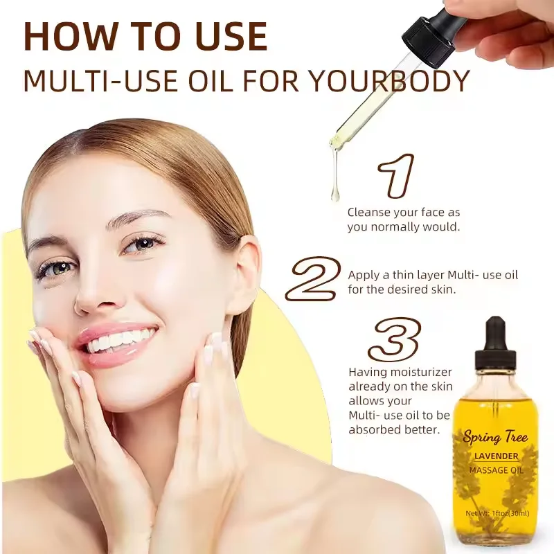 Body Essential Oil Moisturizing Massage Lavender Fragrance Oil Anti Dryness Smoothing massage Juice Oil