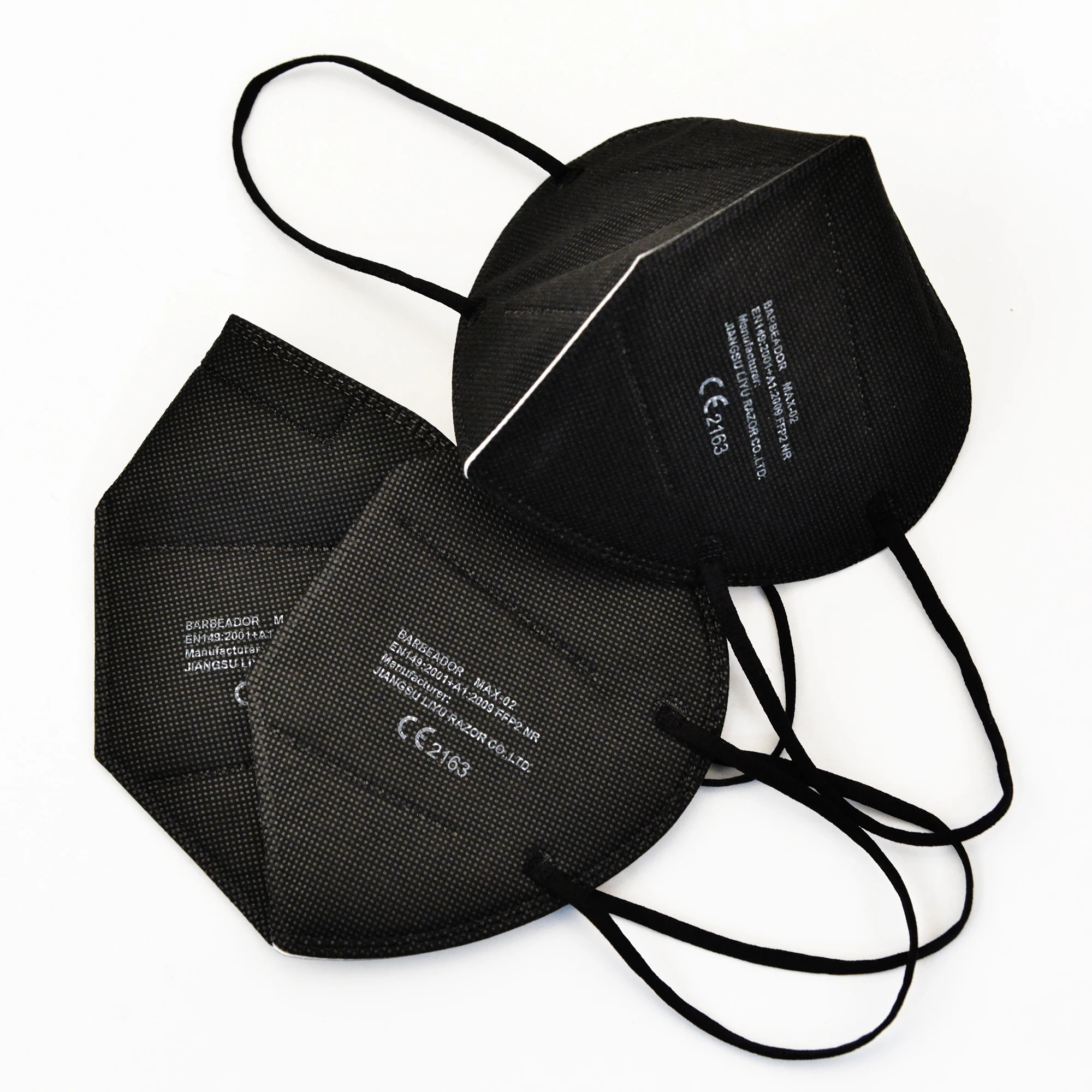 Black FFP2 face mask  with CE disposable protector facial