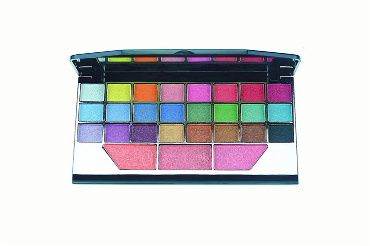 
33 colors waterproof long lasting blusher lip jelly matte glitter eyeshadow palette makeup set with brush and mirror 