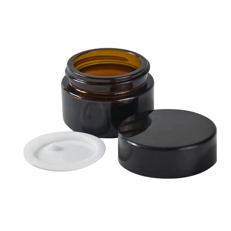 Wholesale Amber 5g 10g 15g 20g 30g 50g glass bottle matte Cream jar Brown glass package skin care essence cream bottle