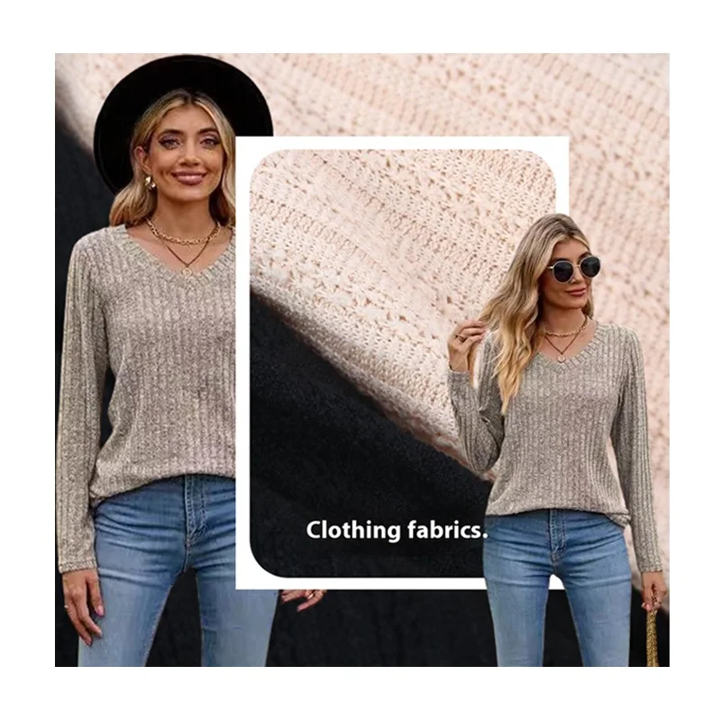 Customized Knitted Yarn Jacquard Fabric 210g Polyester Cotton Pit Stripe Thin and Slightly Elastic Home Base