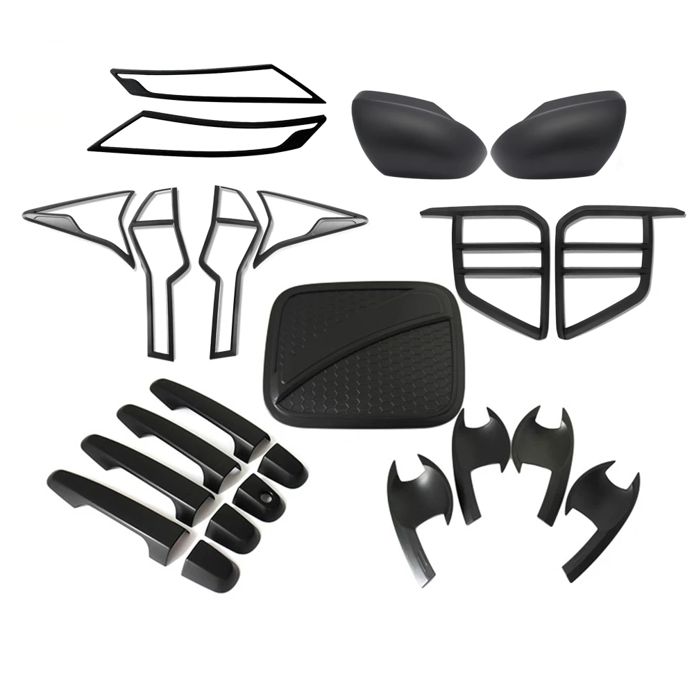 Full Set Matte Black Kits Accessories For Pajero Montero Sport 2020 Garnish Set Car Accessories