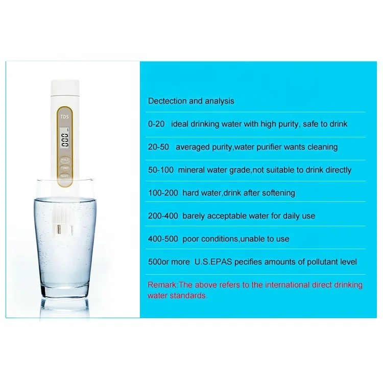 Factory Wholesale  Three-button Portable TDS Tester Pen High Precision Water Purity Meter