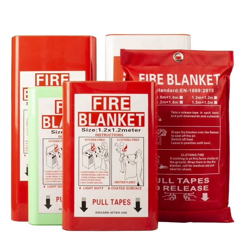 Customization Emergency Survival Safe Extinguishing Fireproof Insulation Fiberglass Fire Blanket Welding