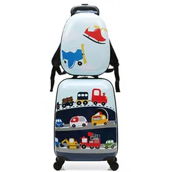 Детский комплект ручной клади, универсальные колеса, 18 дюймов, Детский чемодан и 13 дюймов, Комплект детских рюкзаков