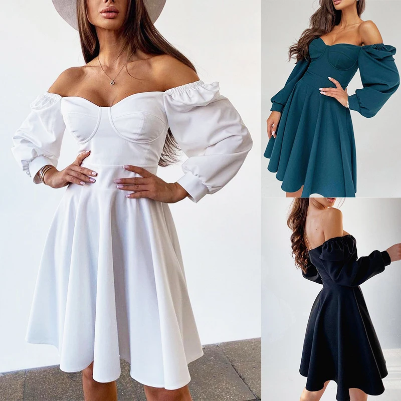 New Style Off Shoulder Bow Women Evening Dress Chiffon Dress Bridesmaid Dresses