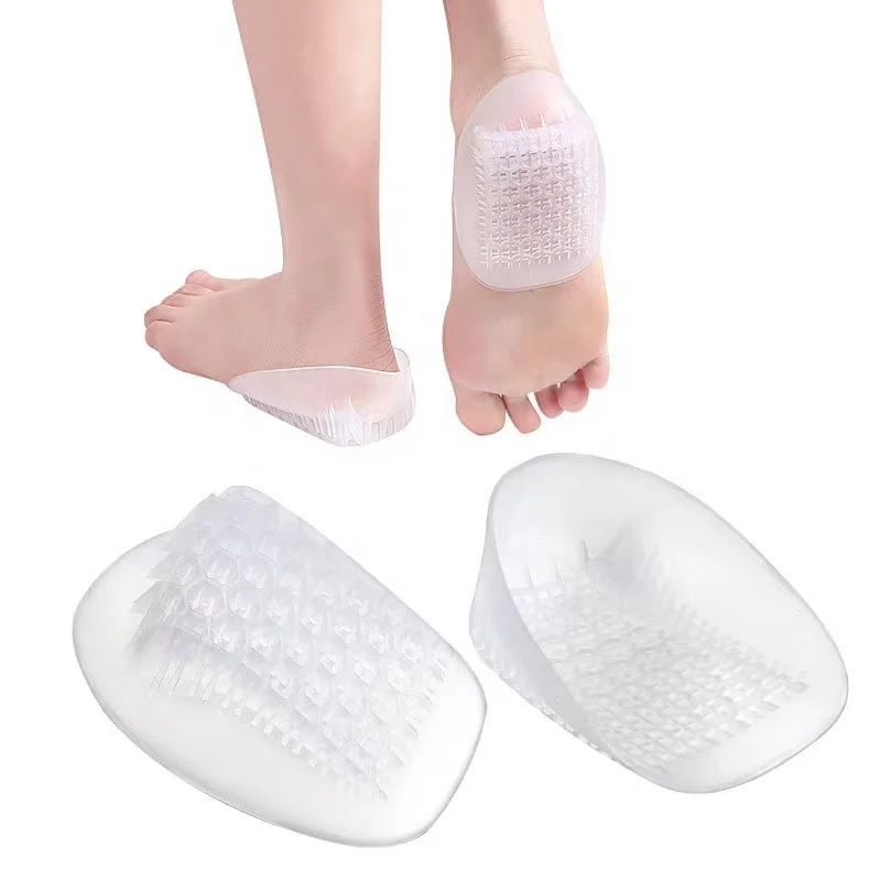 Silicone High Heel Cushion Insoles Shoe Inserts Pads Silicone Shock Absorption Heel Cups For For Plantar Fasciitis Heel Pain