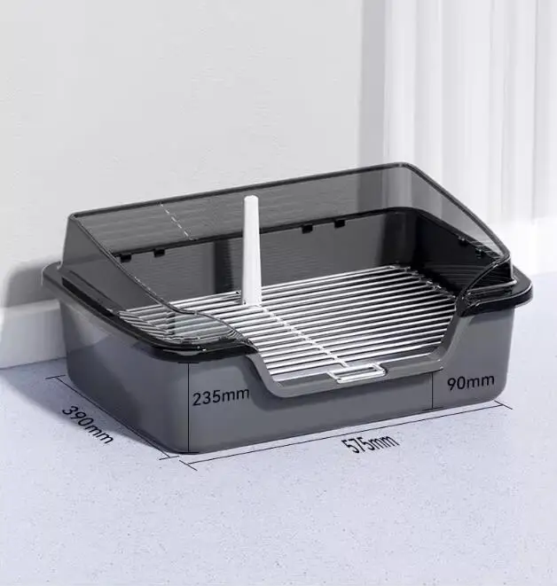 Dog Toilet Small Fence Anti Splash Iron Net Eating Pet Cat Litter Box