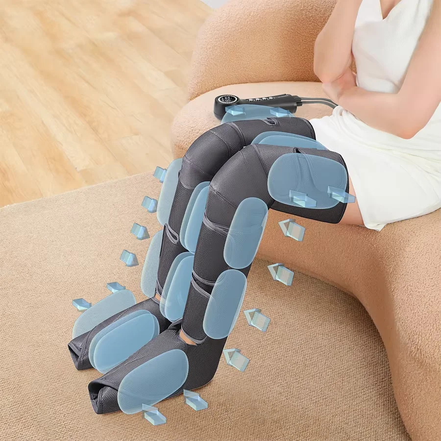 Trending products 2024 new arrivals Air Compression Leg Massager for Circulation Controller Calf Foot Air Leg Massager with Heat