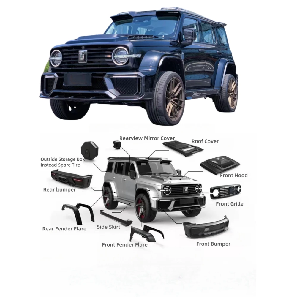 Upgrade Accessory Tank 300 Mars City Bodykit For GWM Front Rear Bumper Side Skirt High Quality Vstar Make