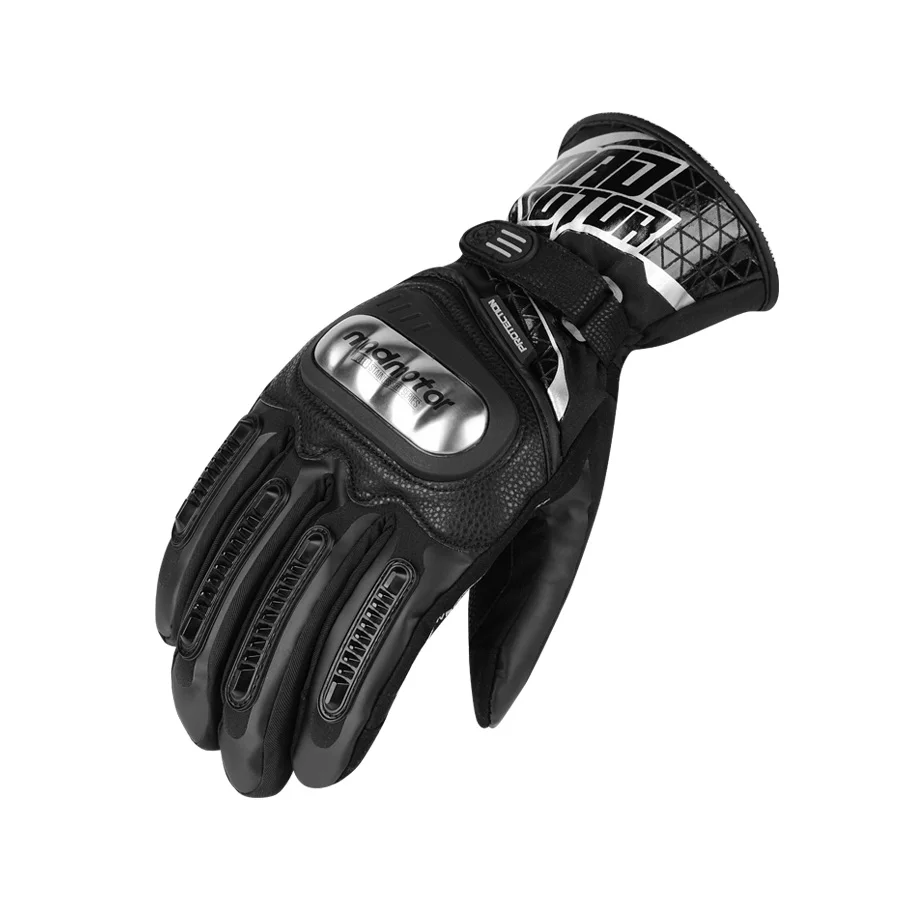 Windproof Waterproof GuantesTitanium alloy protective shell Plus Fleece women mens wram riding gloves for motorcycle MT-15