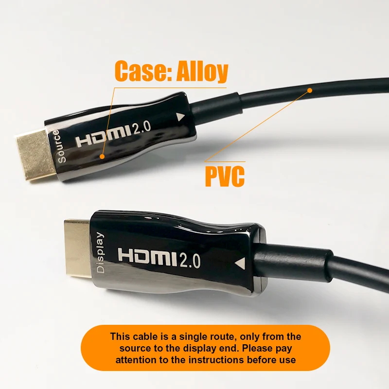 Wholesale active fiber optic cable AOC HDMI adapter male to male cable for TV AV audio and video 8K display port cable