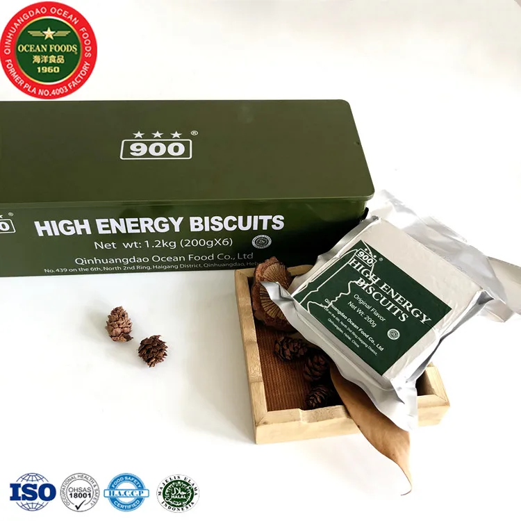 Compressed biscuit food ration for natural disaster kit