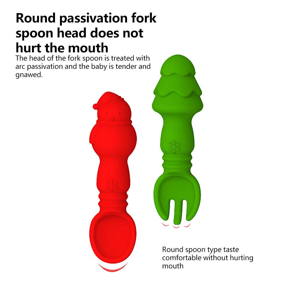 Christmas Gift BBPA-Free Waterproof Silicone Baby  product Toddler Teething Feeding Bibs Pacifier with Handle for Newborns