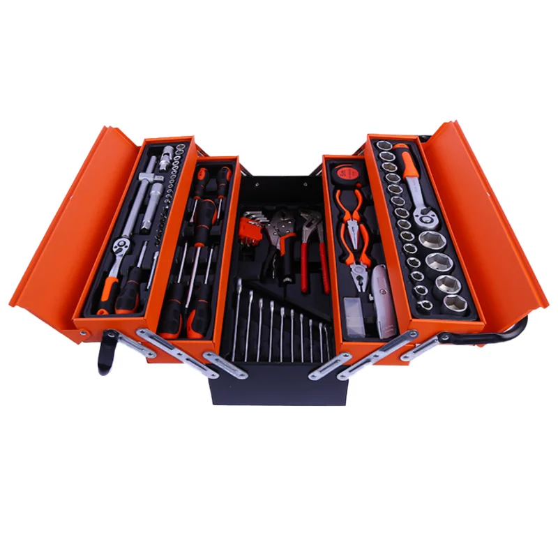 85pcs Hand Mechanic Socket Ratchet Wrench Combination Tool Kits Home Repair Toolbox for Cars Motorcycles and Bicycles