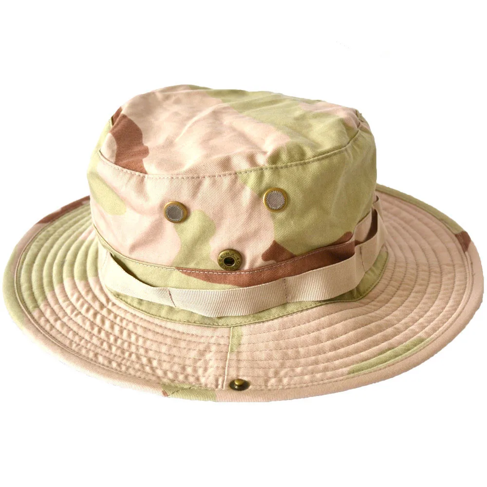 
Outdoor jungle hat camouflage fishing sun protection round brim military hat leisure mountaineering fisherman hat 