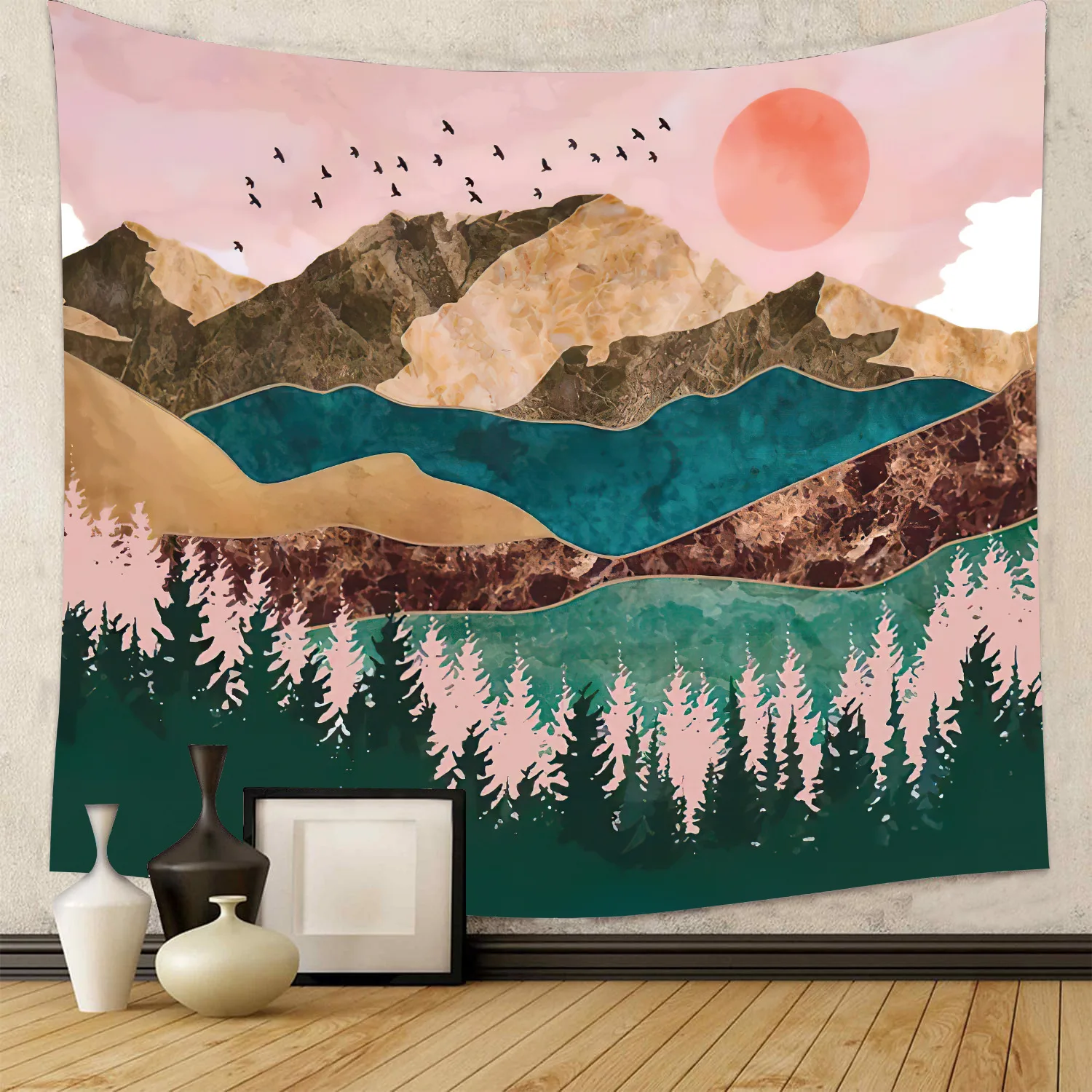 Tapestry Set Woven Blanket Machine Woven Tapestry Fluorescent Tapestry Can Be Hung On The Wall