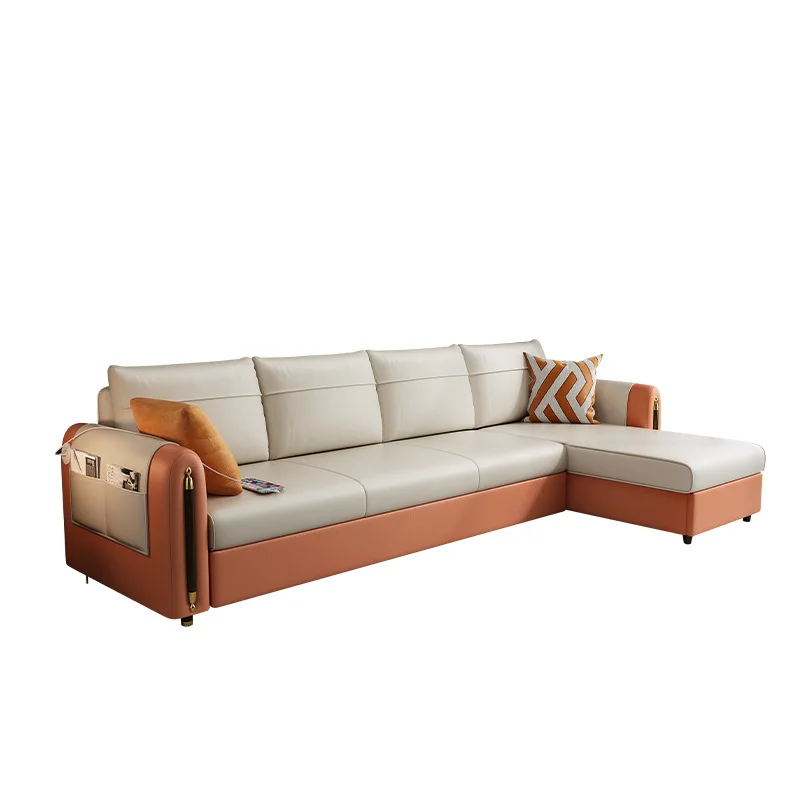 ULT-XJ-886 Factory wholesale Multi-Nordic extend cum bed  with storage l shape sofa bed modern folding inflatable small sofa bed