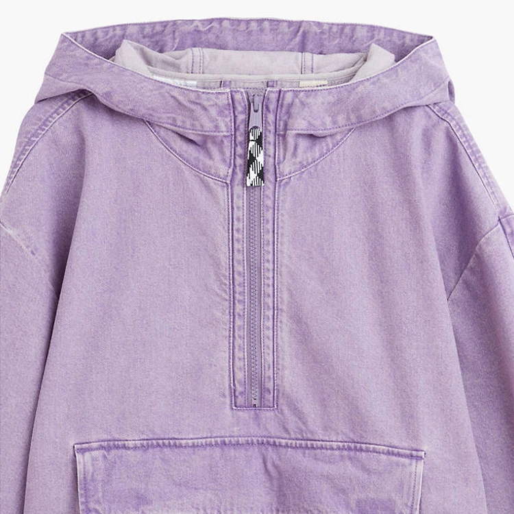 Custom Logo Long Sleeve Shacket Coat Parka Sport Oversized Denim Mens Pullover Men Jean Jackets