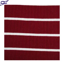 Wholesale Classic Style 4 Way Stretch Skin Friendly Anti-Bacteria Rayon Spandex Rib Yarn Dye Stripe Knit Fabric For Dress