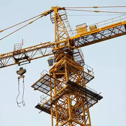 Hand Flattop new tower Crane Used TC6015A-10 New Product 2024 Provided Yellow Prices of Tower Cranes 10 Ton