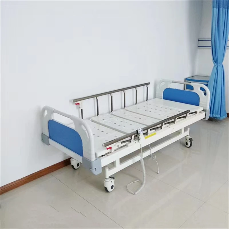 Cheap Medical Furniture Three Function Adjustable Electric Hospital Bed Durable Hospital Nursing Bed ABS Mobile Bed