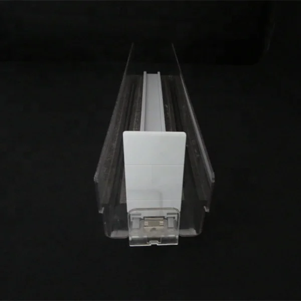 2023 New wholesale adjustable shop racking display plastic spring loaded shelf pusher of manufactory