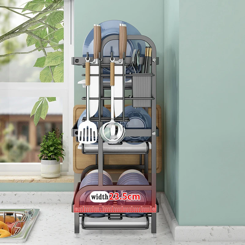 kitchen tableware storage rack 2 layer dish drain holder stainless steel organize shelf bowl plate drying rack