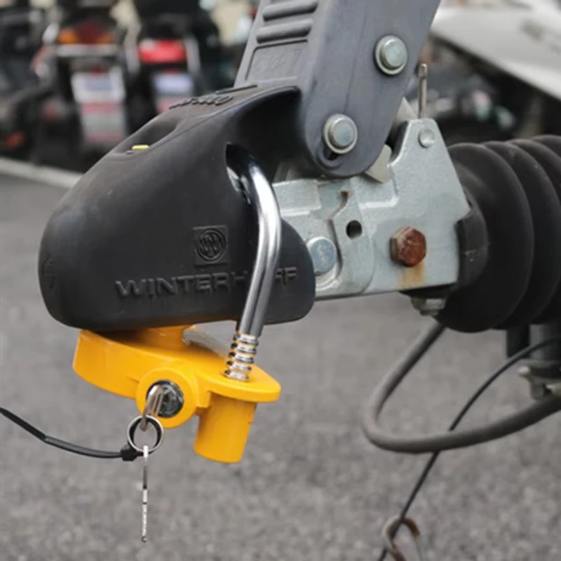 Tow Ball Security Anti-Theft Trailer Coupler Hitch Lock U-Shape Universal Heavy-Duty Adjustable Password type trailer lock