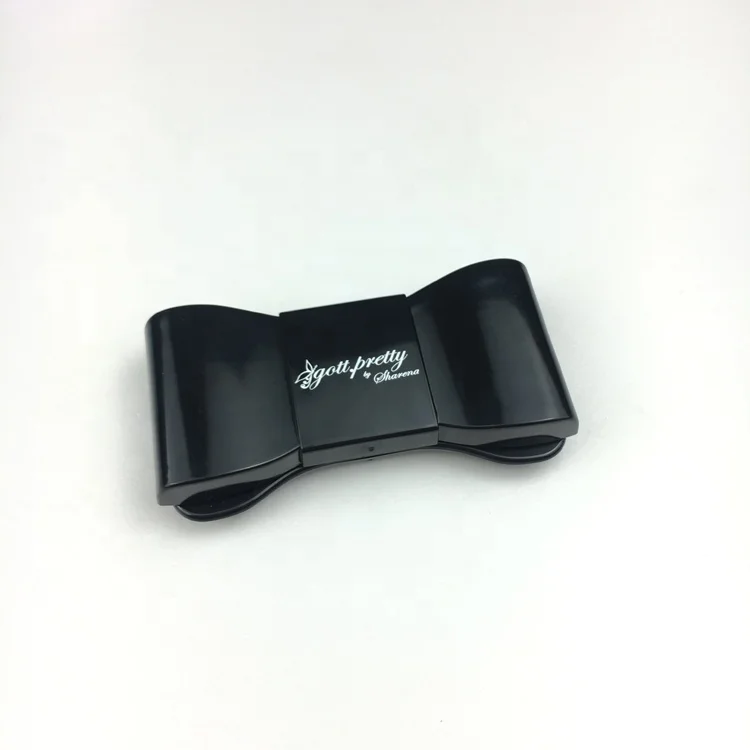 Cheap price Bowknot Shape Ribbon Style Label Black Contact Lens Case  A-601