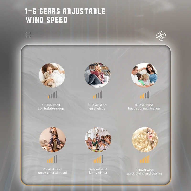 Modern 52' Copper Black 3 Solid Wood Metal Body Led Ceiling Fans With 3 Color Dimming 1-6 Gears Speed All Copper Motor