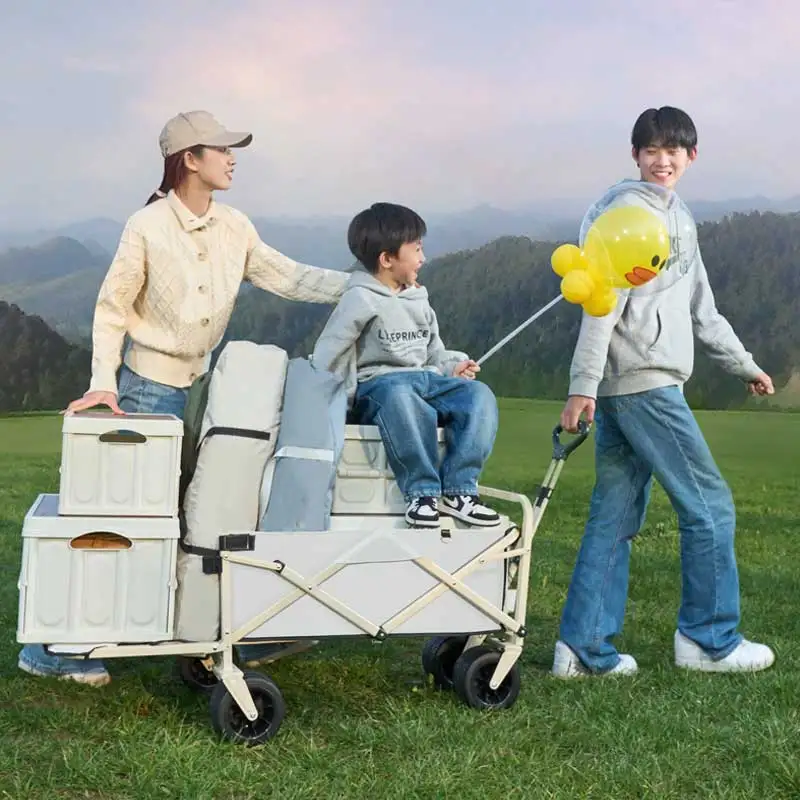 Outdoor Garden Beach Camping Hand Carts Trolley Cart Collapsible Foldable Folding  Wagon Cart  Camping Wagon