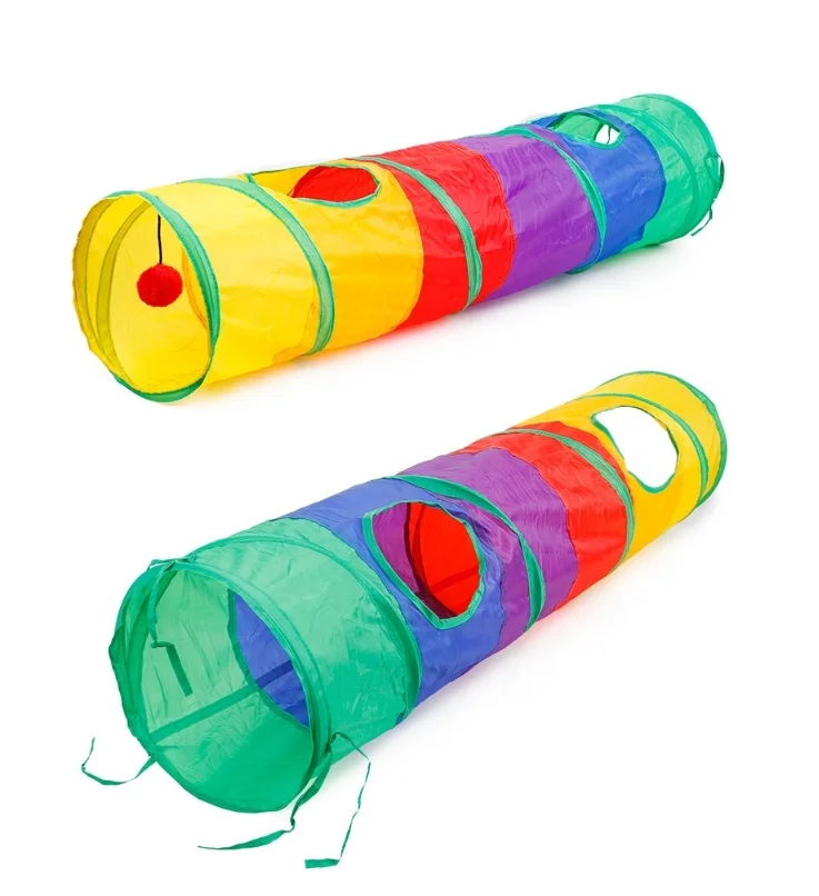 Wholesale Pet Collapsible Play Tent Dog Interactive Toy Tube Cat Tunnels Maze Cat House With Balls Bells For Small Animals