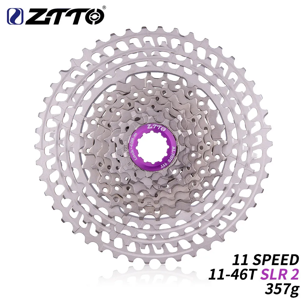 ZTTO 11 Speed 11-46T SLR 2 Bicycle Cassette HG Compatible 11s ultralight 46T CNC k7 For MTB GX X1 NX M8000 With 10 Speed Hub