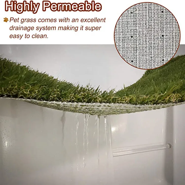 Washable Puppy Pee Pad Dog Grass Large Patch Potty Artificial Dog Grass Bathroom With Tray for Pet Training Indoor Outdoor