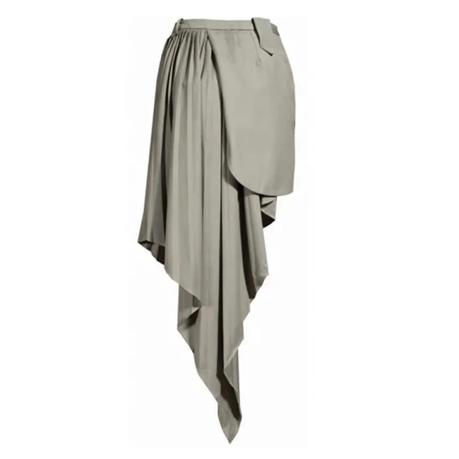 Elegant Pleated Set Dress Casual and Versatile Customizable Large Size Fabric Color Choice