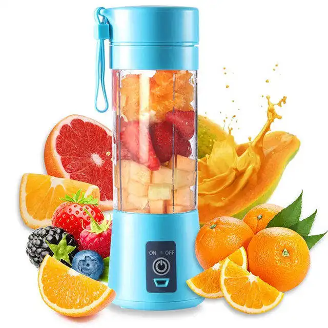 2023 New Design Usb Juicer Blender Fresh Juice Mini Fast Kitchen Accessories Portable Shaker Blender Plastic Electric Blender