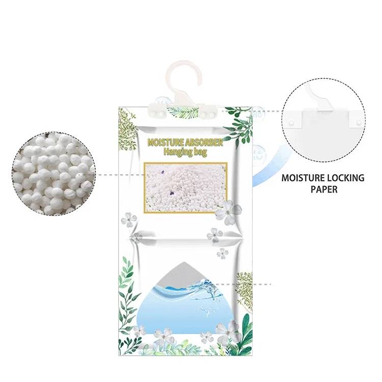 Household 10pcs per pack Hanging Moisture Absorber Dehumidifier Closet Bag