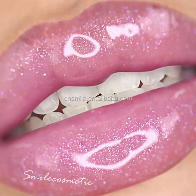 
L410 Glitter lipgloss cosmetic make your own lip gloss line holographic glitter lip gloss 