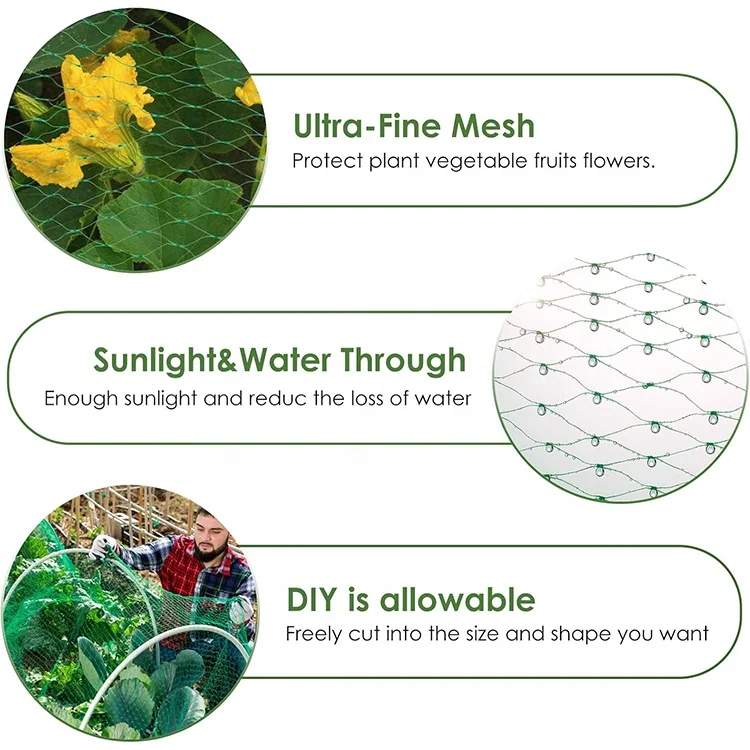 Plastic Trellis Bird Netting for Garden Protect Vegetable Plants Fruit Trees Bird Net Mesh Fence Deer Squirrels  Animals