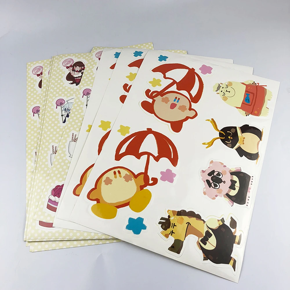 Self Adhesive Customized Printing Clear Colorful Round Die Cut Kiss Cut Stickers Transparent Logo Roll Packaging Label