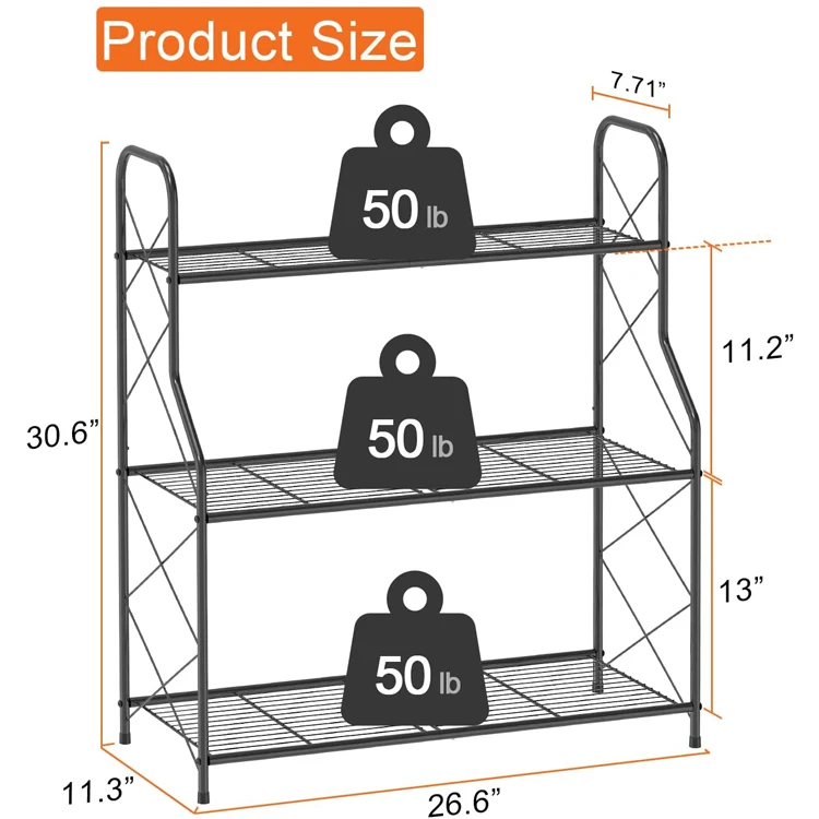 Plant Stand Rack 3 Tier Indoor Outdoor Multiple Holder Shelf,Black _ Patio, Lawn & Garden.jpg