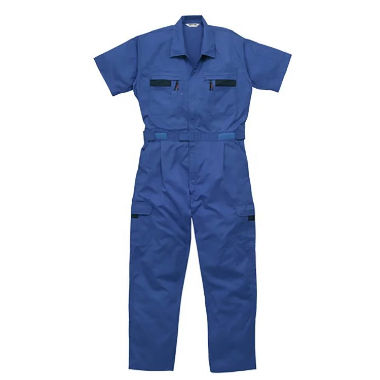 Cheap Price Men Khaki Boiler Suits Heavy Duty Mechanical Engineering Uniform Multi Pockets Short Mechanic Overall uniforms