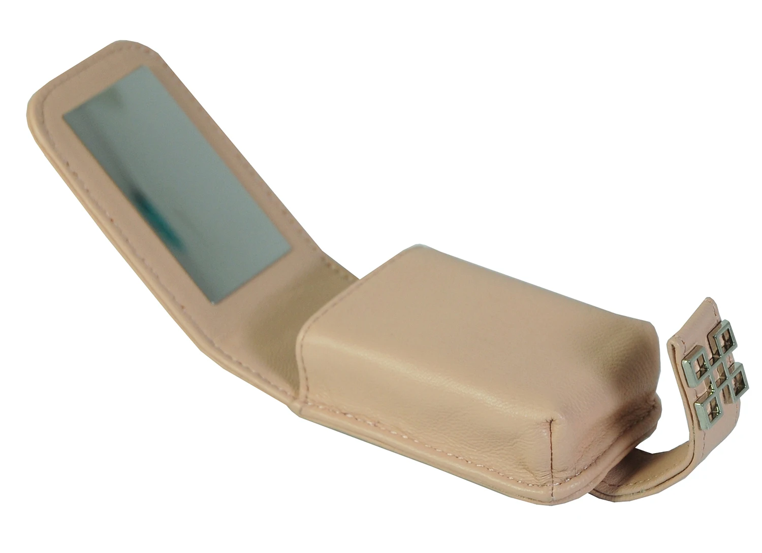 Sonny High End Lambskin Real Leather Lipstick Case Holder Mini Portable Travel Cosmetic Make Up Bag for 2 Lip Rouge